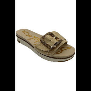 Sam Edelman Women's Ariane Platform Buckle Slide Sandals Eggshell - Medium